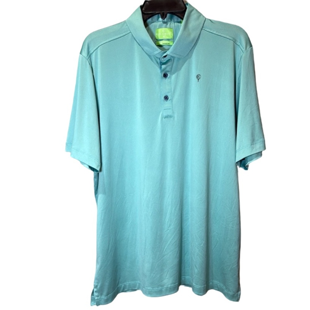 Construct Quick Dry Performance Teal Golf Polo Me… - image 1